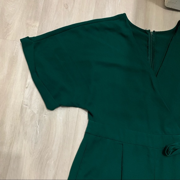 Forever 21 Emerald Dark Green Jumpsuit Sz L - Picture 7 of 10